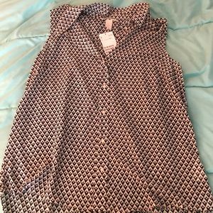 a shear sleeveless blouse